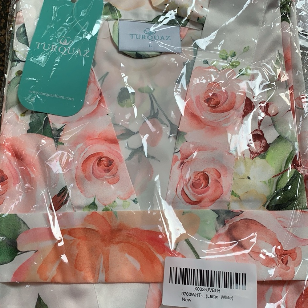 Floral Print Women's Robe - Picture 7 of 7
